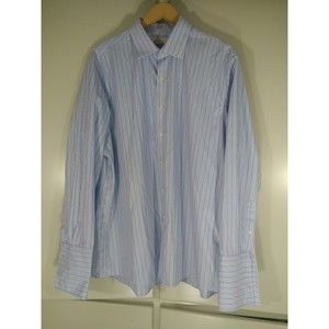 Michael Kors Men's Striped Long Sleeve Non Iron Dress Work Shirt